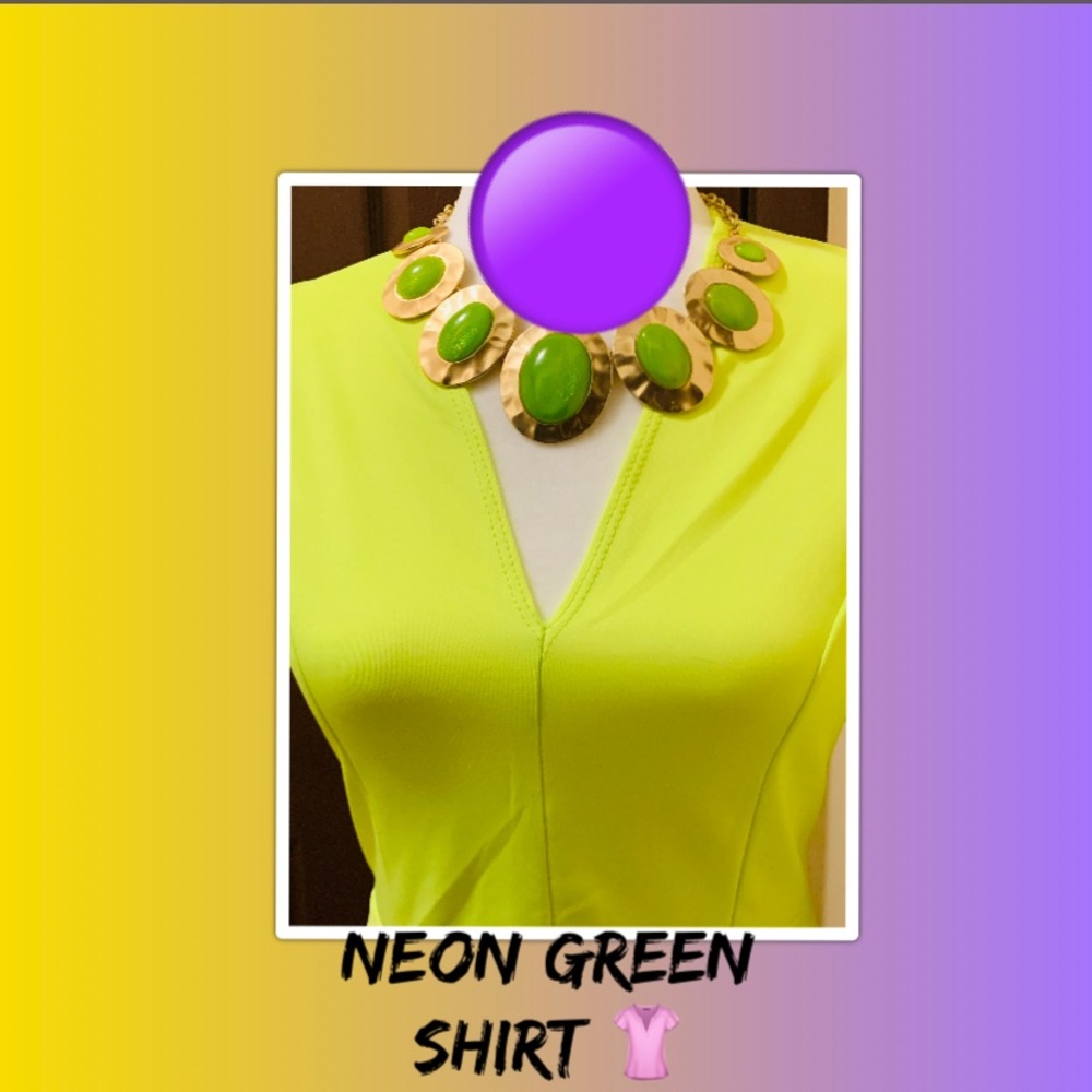 Gorgeous green neon ladies shirt NWT